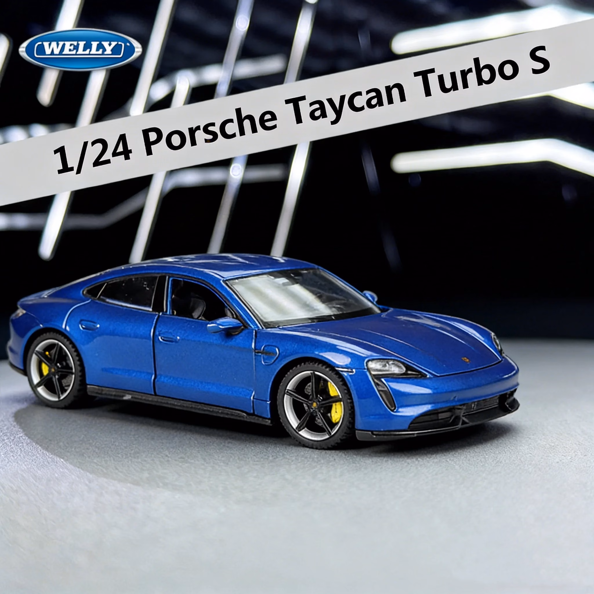 WELLY 1:24 Porsche Taycan Turbo S Model Car - Image 9
