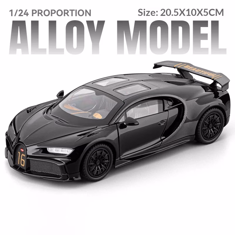 Chiron 1/24 Scale Die-Cast Model in Blue - Image 9