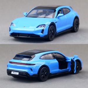 1:36 Porsche Taycan Diecast Model in Blue