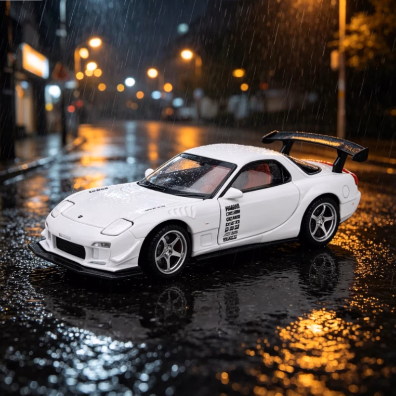Retro Classic RX7 1:32 Diecast Car Model - Image 3