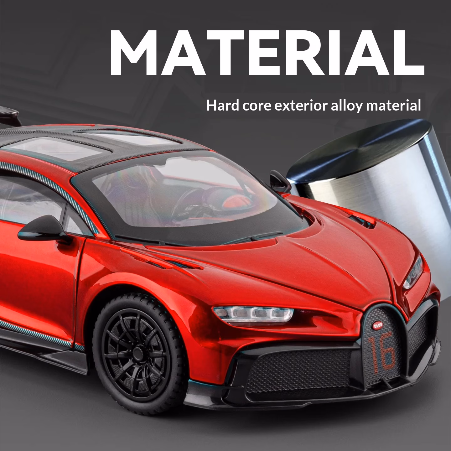 Chiron 1/24 Scale Die-Cast Model in Blue - Image 3