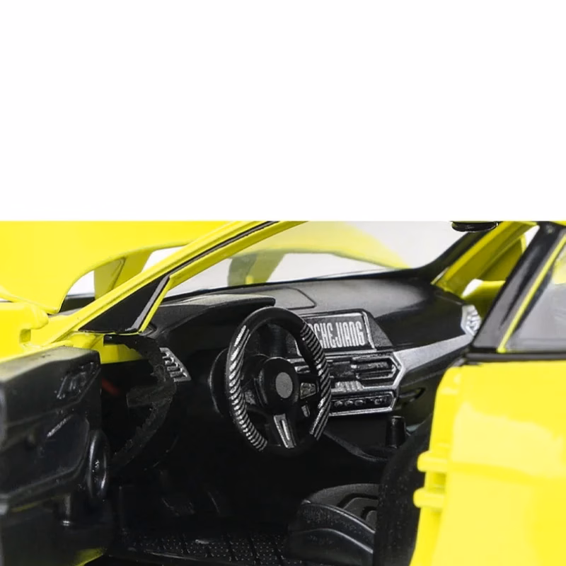 M4 Alloy Model Car 1:32 Scale Neon Yellow - Image 3