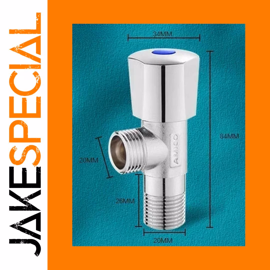 Brass Extended Angle Water Stop Valve 7mm - Image 3