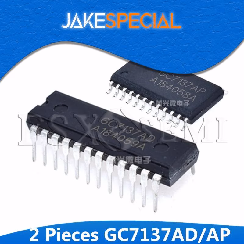 2PCS GC7137AD A/D Converter IC Set