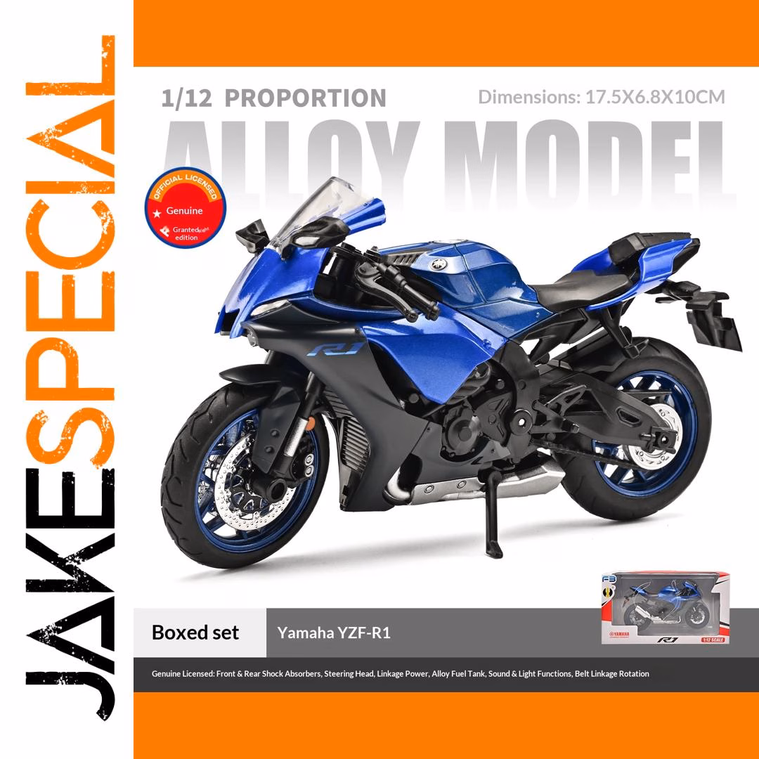 Yamaha R1 1:12 Scale Die-Cast Motorcycle Model - Image 9