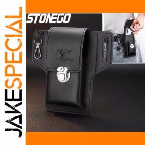 Men's Leather Waist Bag for Phones 5.4-6.9"