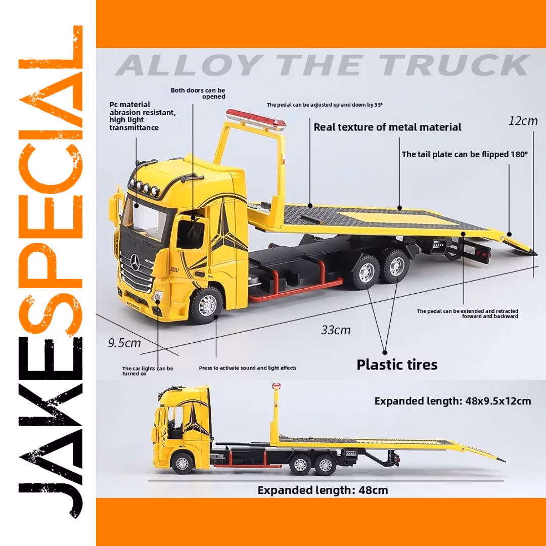 Diecast Metal Model 1:24 Wrecker Transporter - Image 6