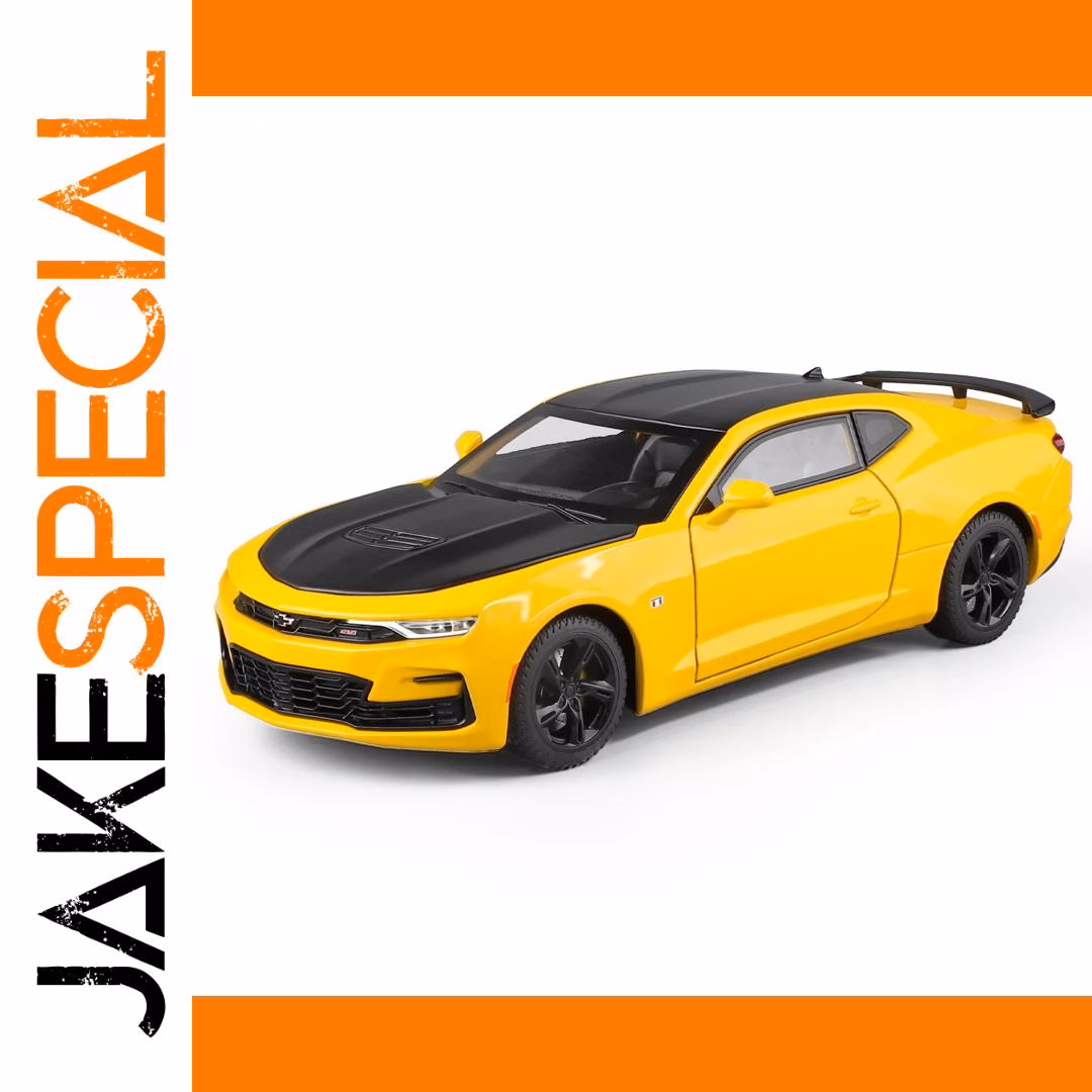 1:24 Scale Camaro Bumblebee Alloy Model Car - Image 2