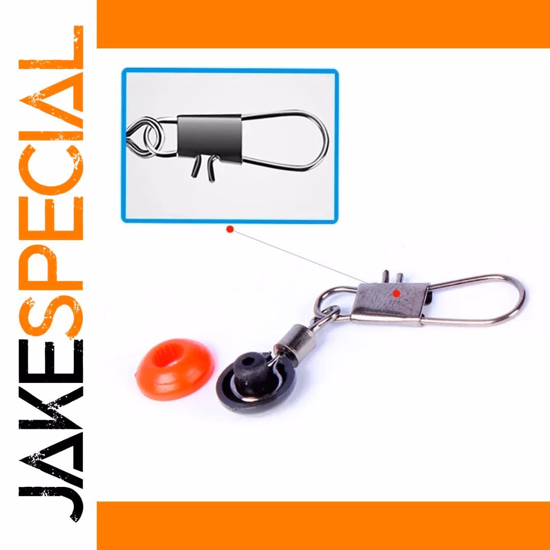 10PCS Space Beans Fishing Hook Swivel Clips - Image 2