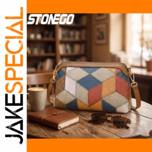 Stylish PU Crossbody Bag in Blue Brown