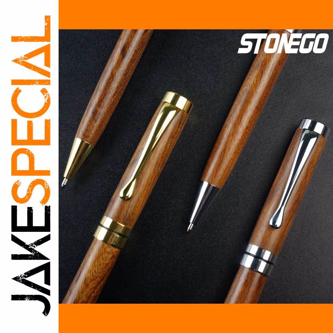 Elegant Retractable Wooden Ballpoint Pen - Image 2