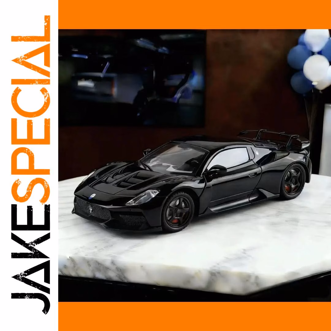 GT2 Sports Car Model 1:24 Gold Black - Image 2