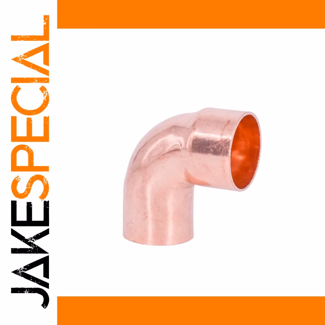 Copper 90-Degree Elbow Fitting 12.7mm to 67mm