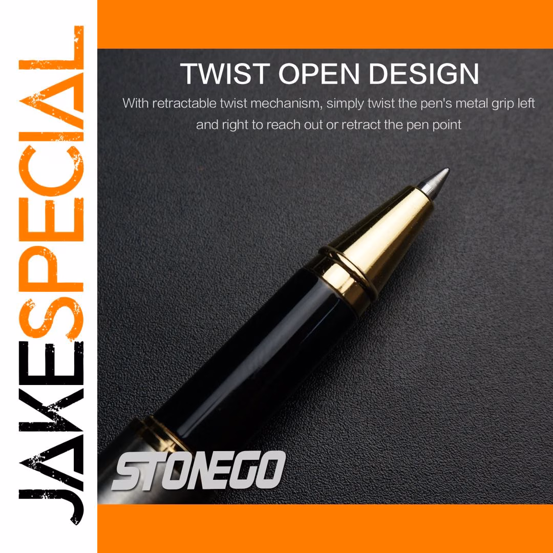 Sleek Stainless Steel Rollerball Pen 0.5mm - Image 2