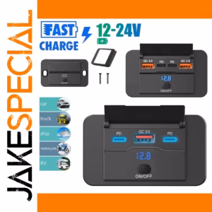 Dual PD QC3.0 Car Charger 78W USB Ports