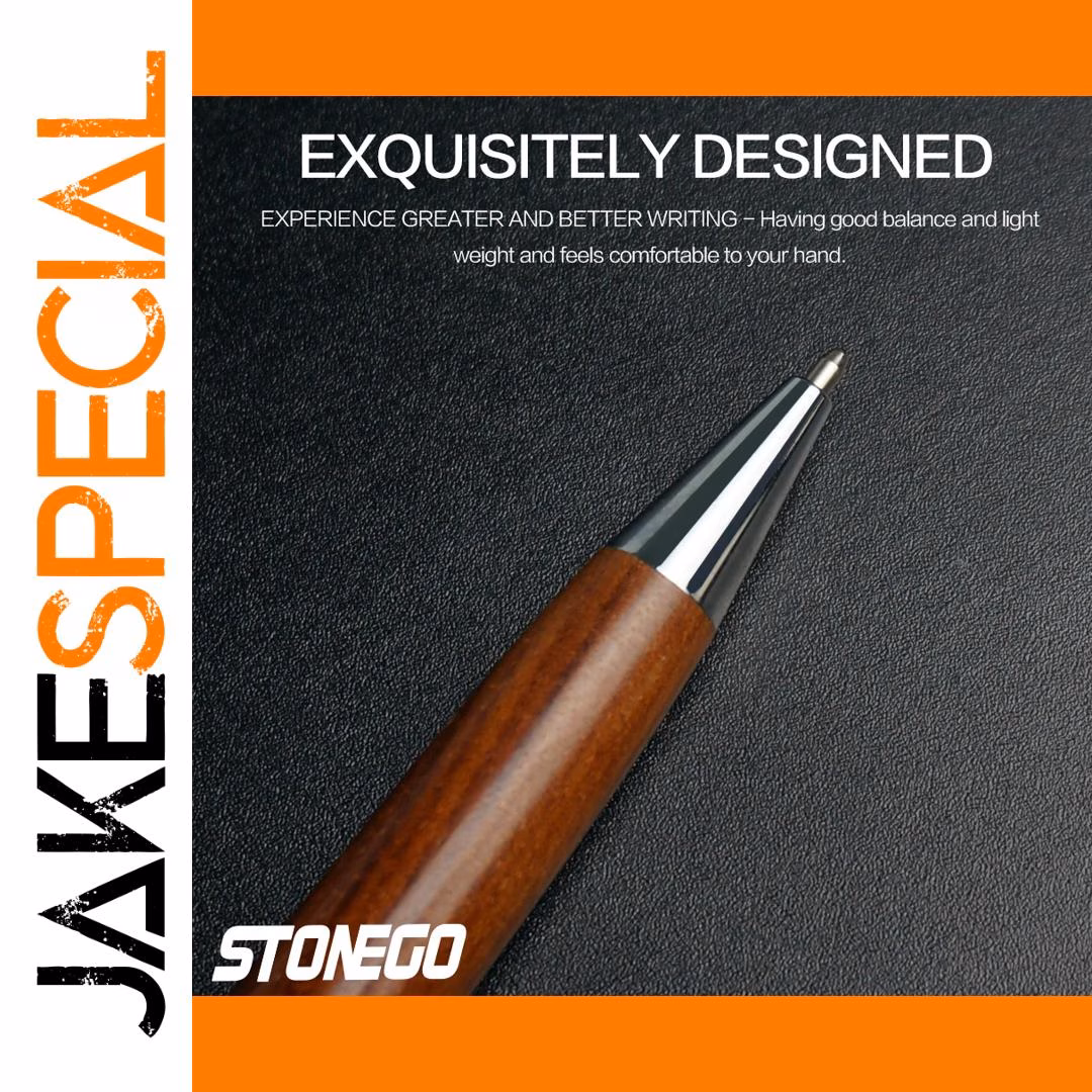Elegant Retractable Wooden Ballpoint Pen - Image 4