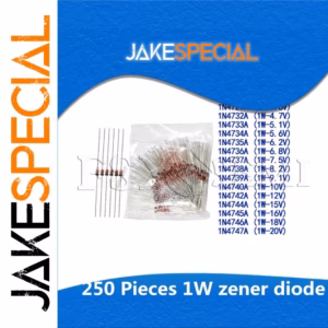 250PCS 1W Zener Diode Set 3V to 47V