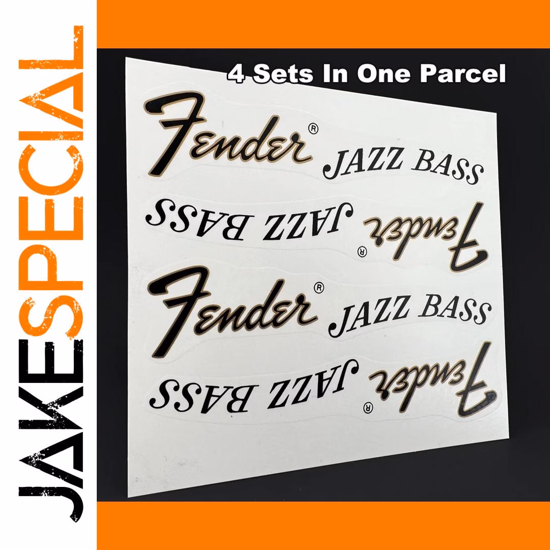 4 Jazz Bass Waterslide Headstock Decals