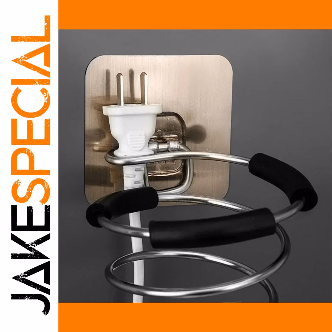 Stainless Steel Wall-Mounted Hair Dryer Stand - Image 5