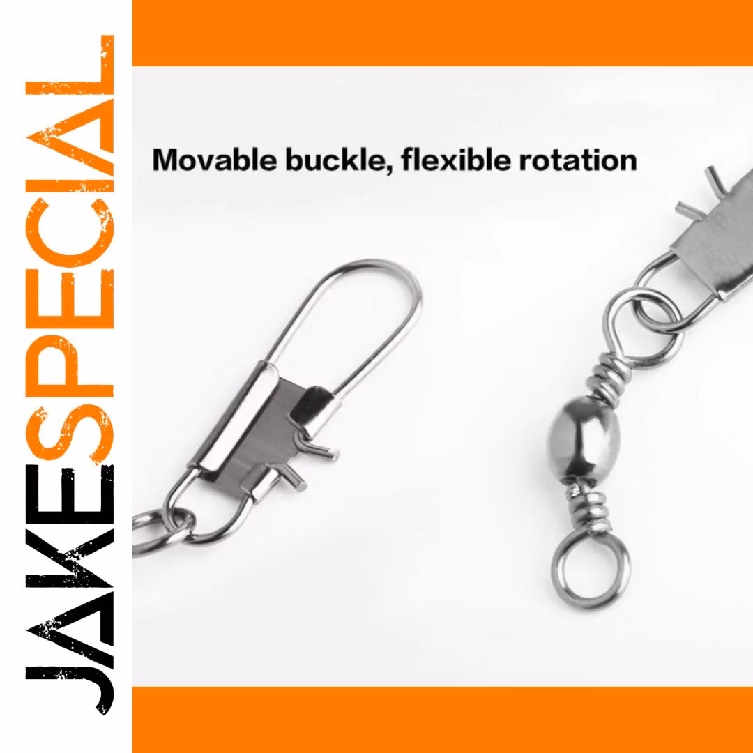 100PCS Brass Swivel Fishing Connectors 32mm - Image 3