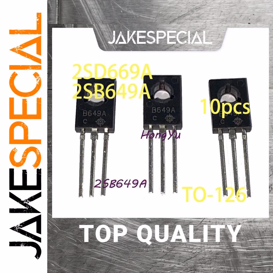 10 PCS 2SD669A and 2SB649A TO-126 Transistors