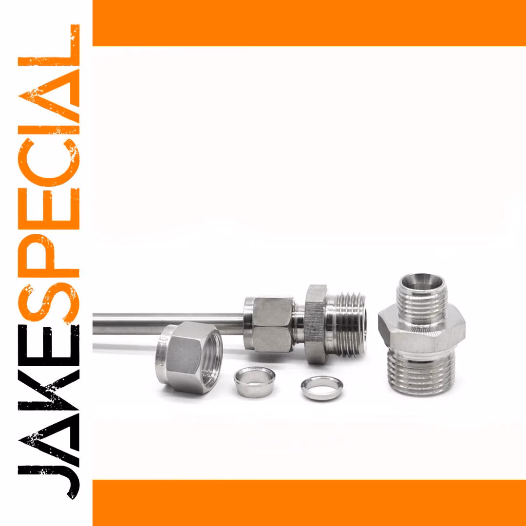M10 to M20 Double Ferrule Connector 304 SS - Image 2