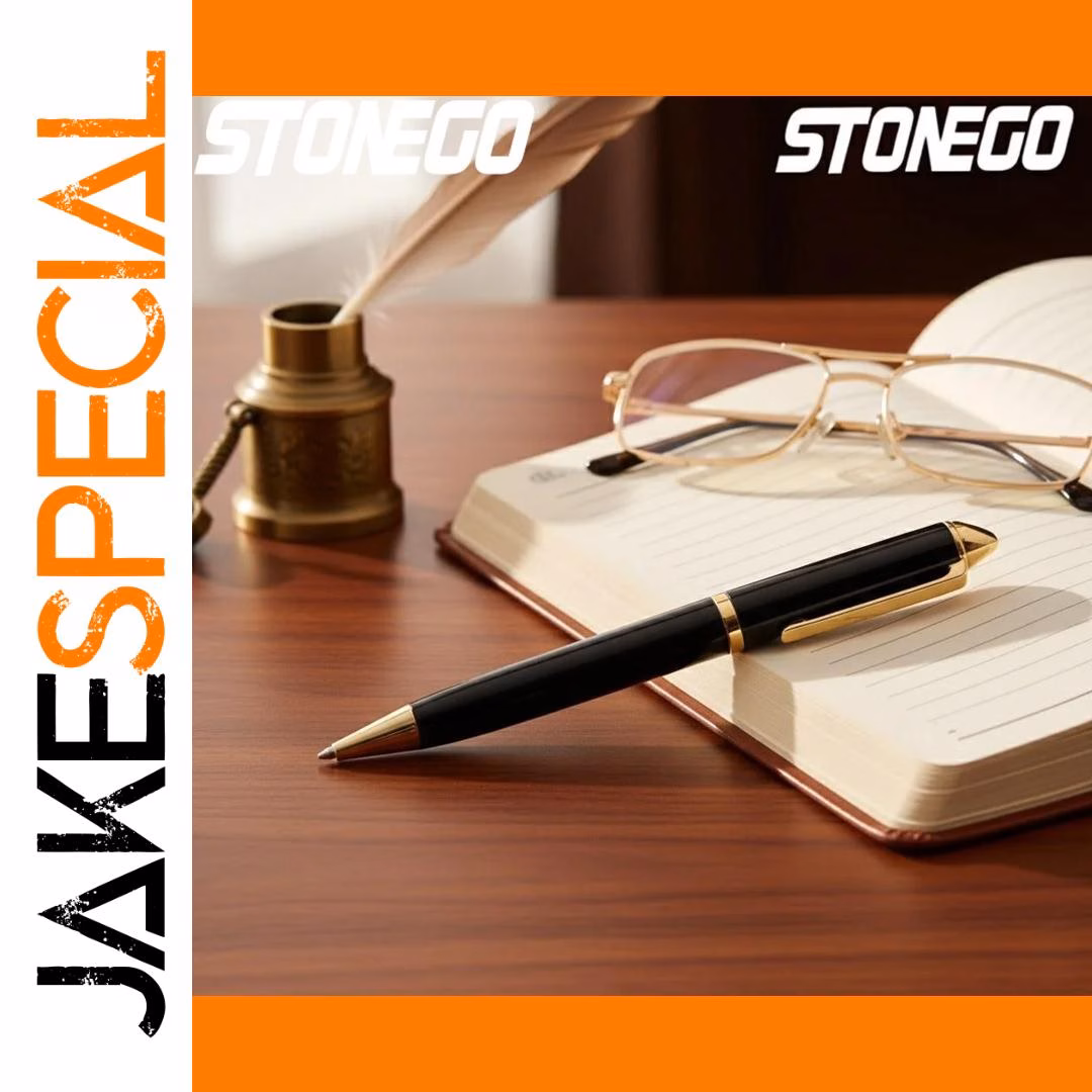 Elegant Metal Ballpoint Pen with Gold Accents - Image 2