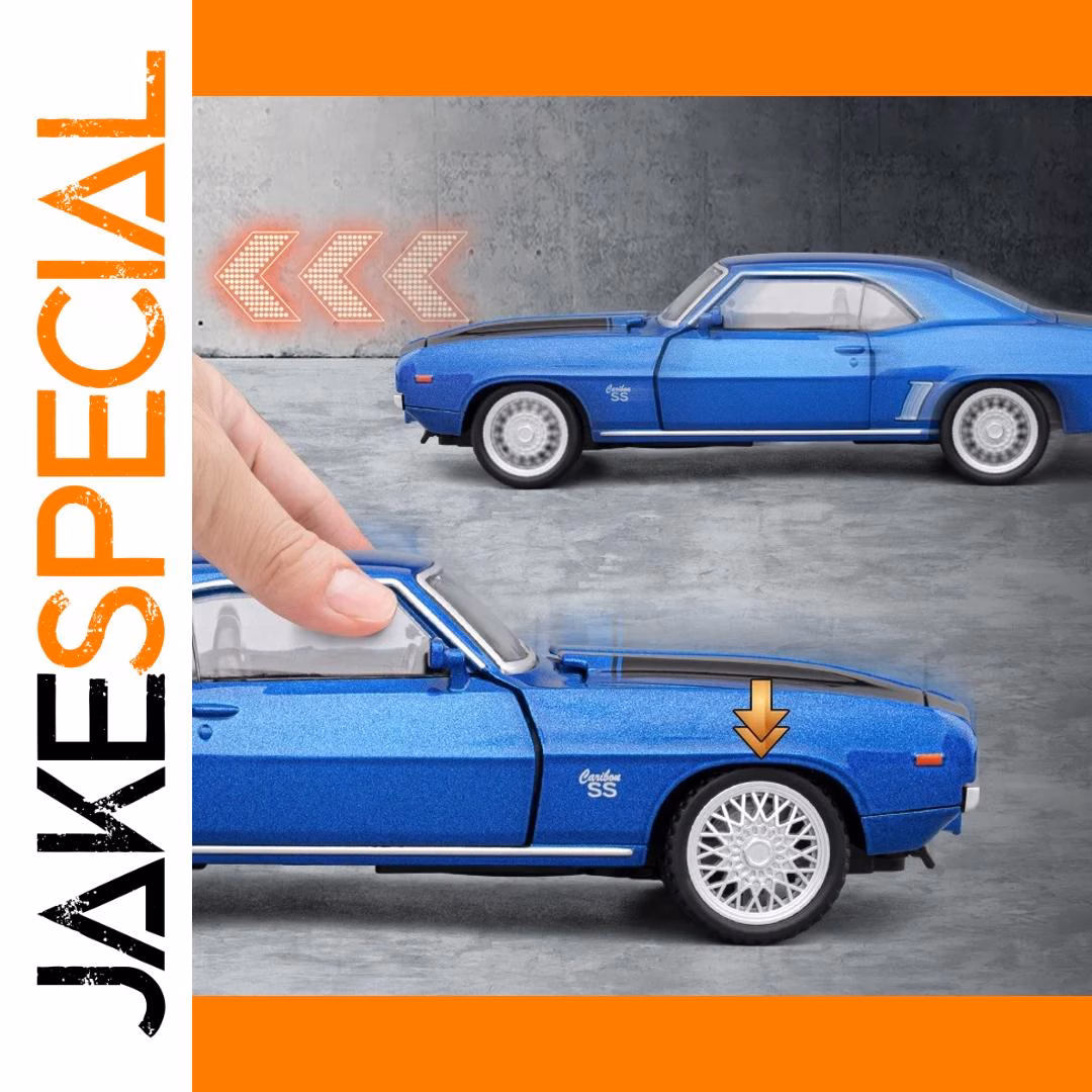 1:32 Scale Blue Camaro SS Diecast Model - Image 3