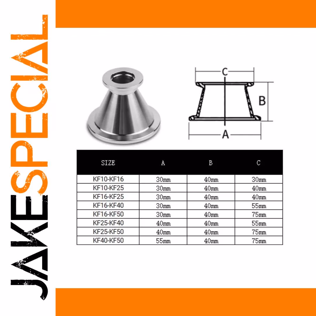 KF Conical Reducing Adapter SS304 Vacuum Component - Image 6