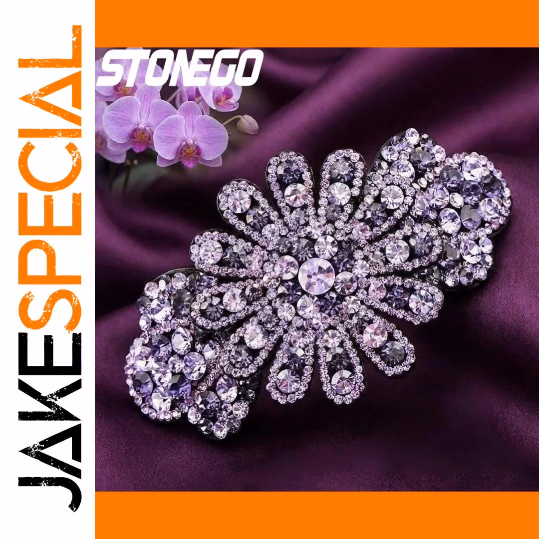 Elegant Rhinestone Floral Hairpin for Women