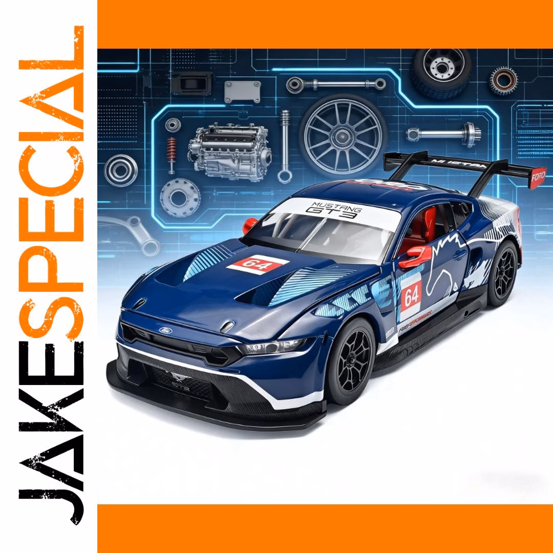 1:24 Mustang Stripes Diecast Model Collectible - Image 3