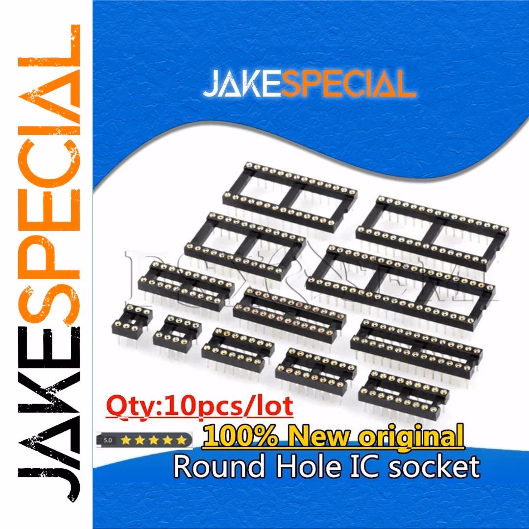 10PCS Round Hole IC Socket Connector Set