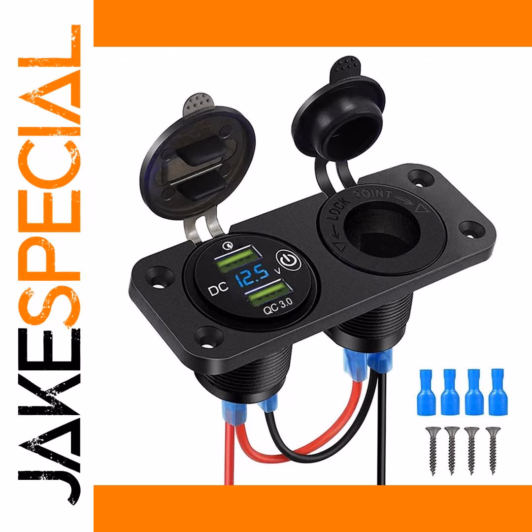 Dual USB Socket Panel with Voltage Meter - Image 5