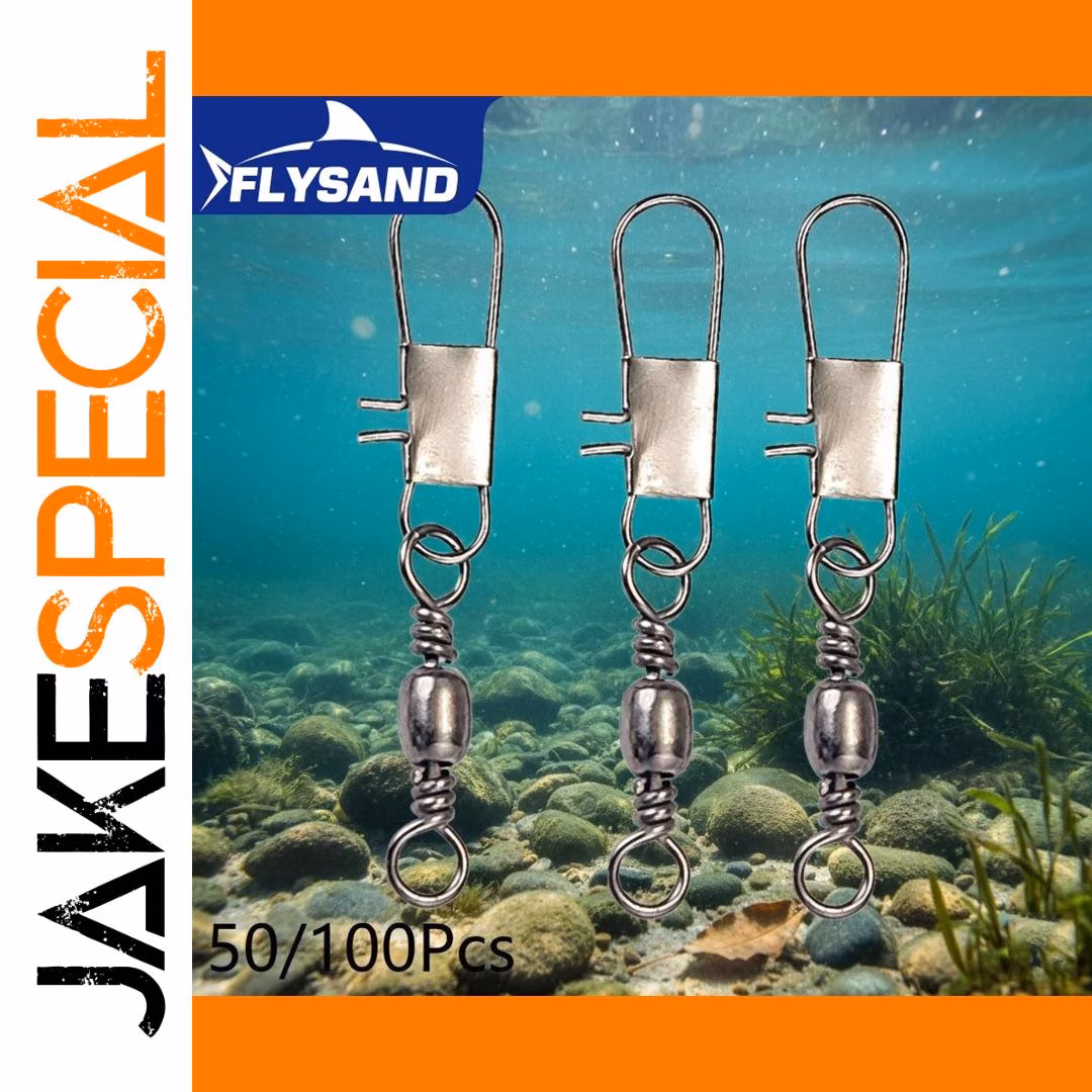 100PCS Brass Swivel Fishing Connectors 32mm