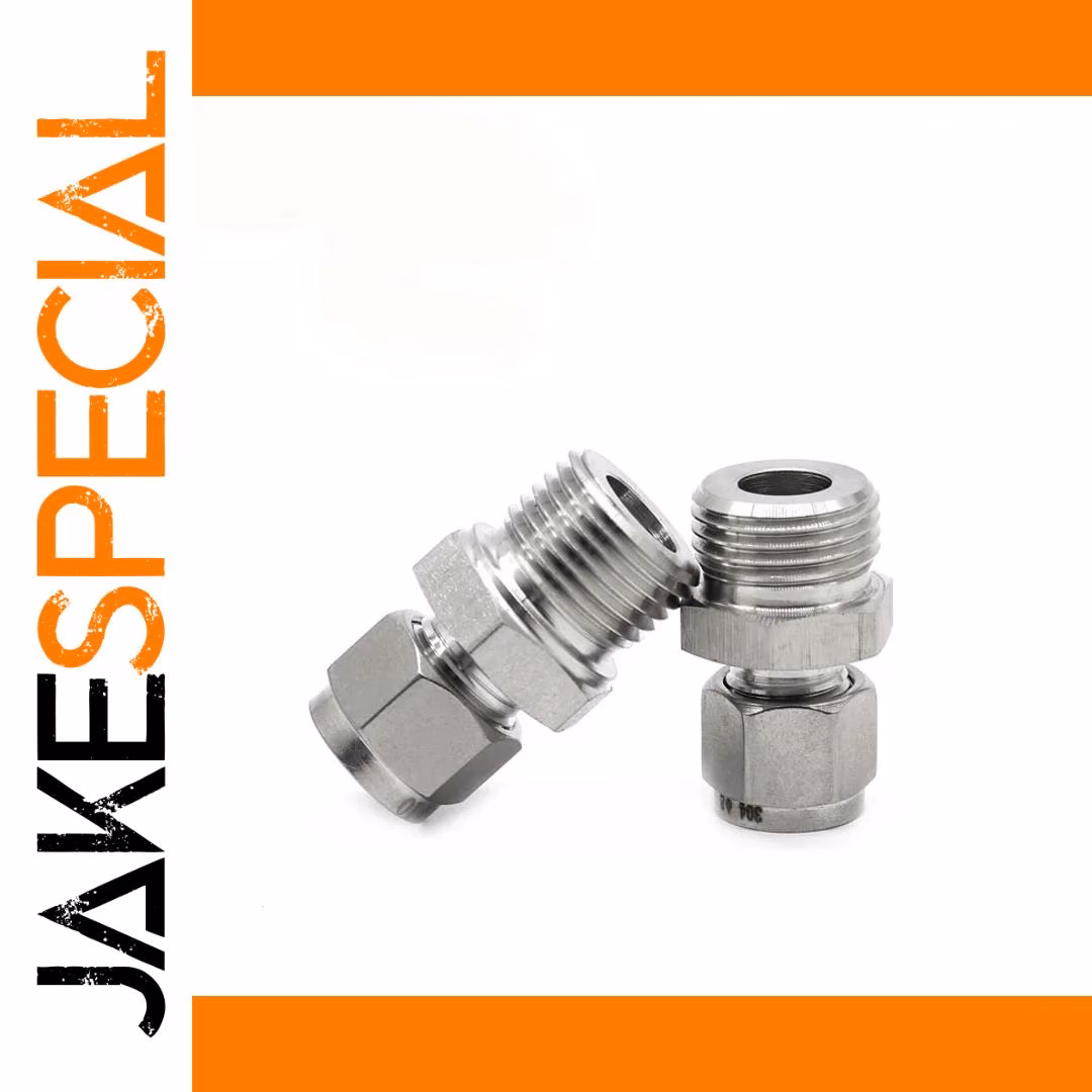 M10 to M20 Double Ferrule Connector 304 SS - Image 3