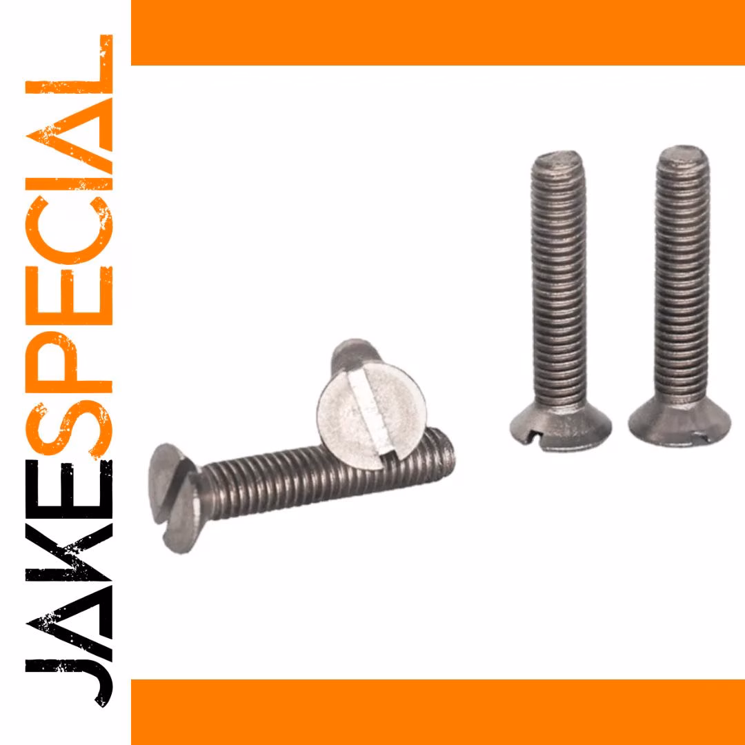 TA2 GR2 Titanium Flat Screw Bolt 1PCS M4 M5 M6