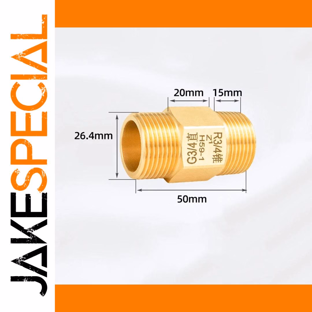 Brass Joint Fitting Male BSPP to BSPT 3/4" - Image 4