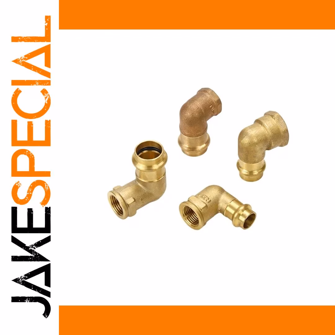 Brass Copper Female Thread Elbow Connector 4" - Image 3