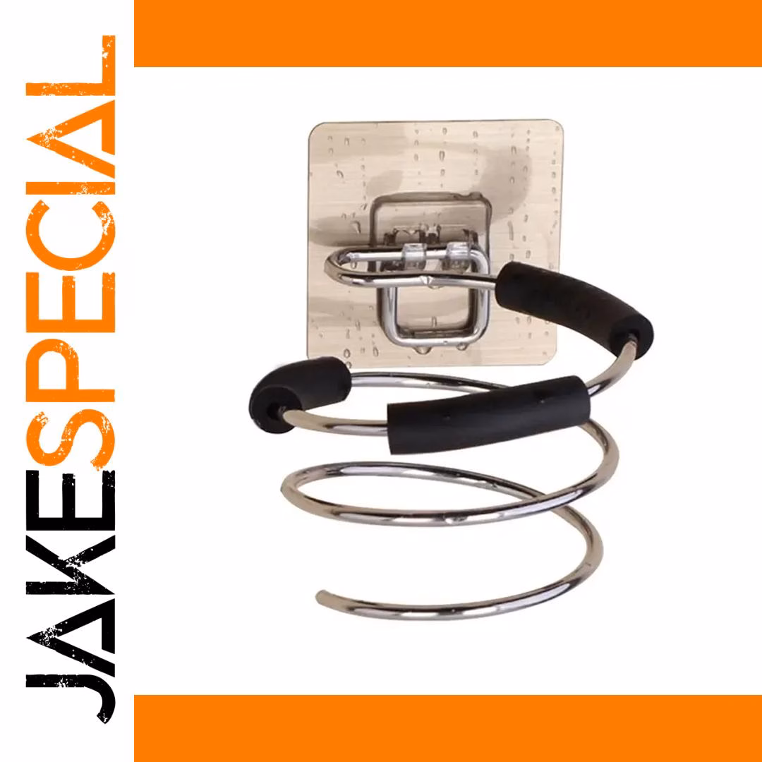Stainless Steel Wall-Mounted Hair Dryer Stand - Image 6