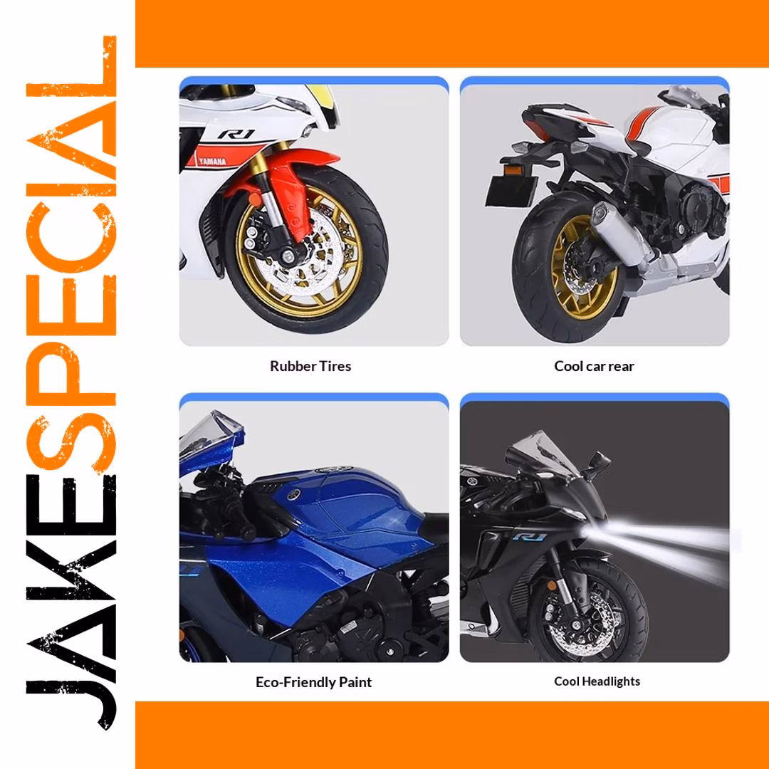 Yamaha R1 1:12 Scale Die-Cast Motorcycle Model - Image 6