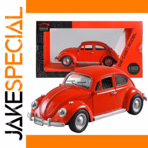 1:18 Scale Diecast Bright Red Beetle Model