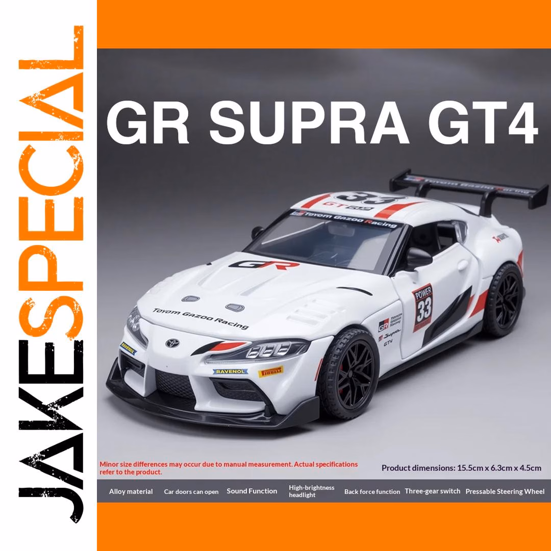 Supra GT4 Die-Cast Model 1/32 Scale Red - Image 8