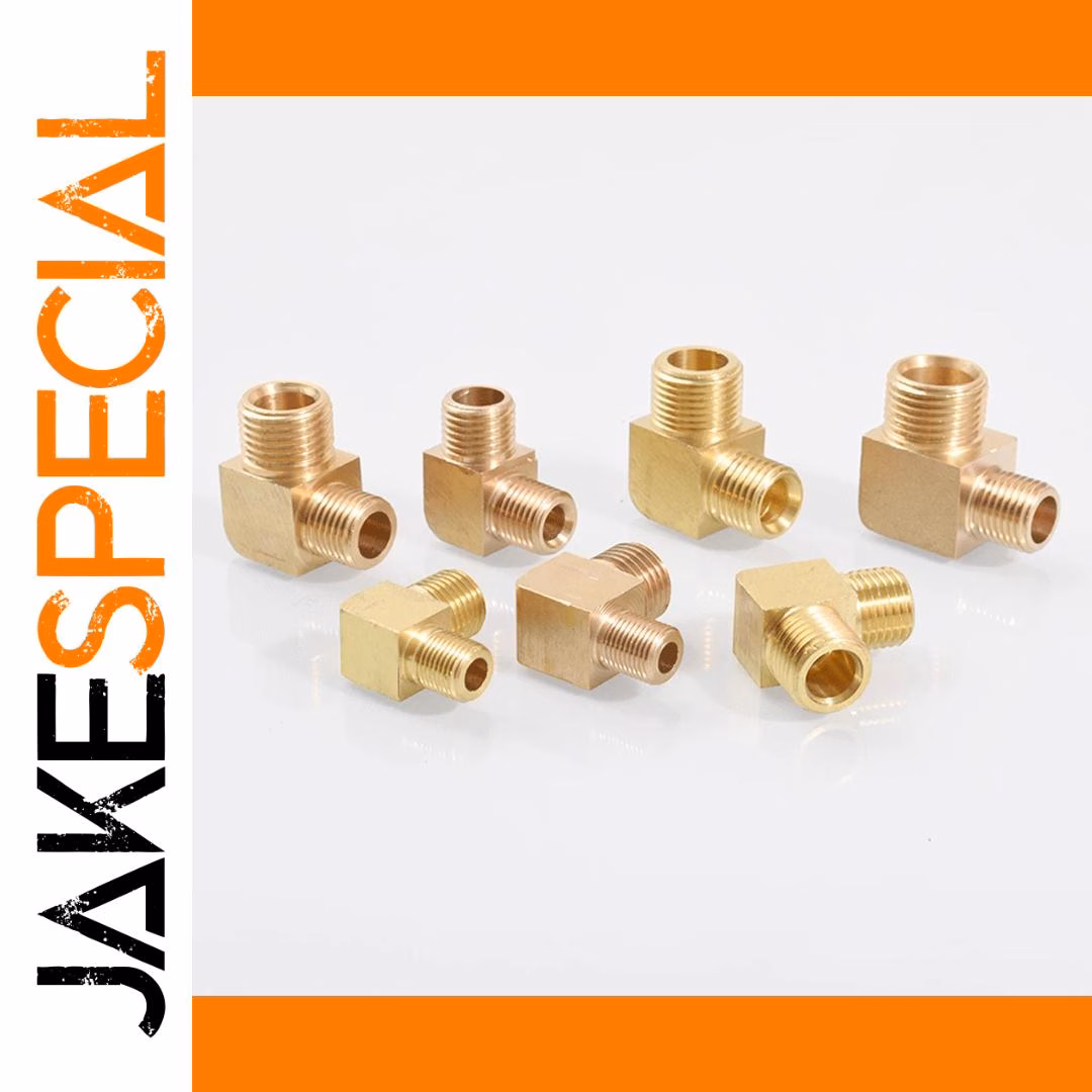 90-Degree Elbow Brass Pipe Fitting Connector - Image 2