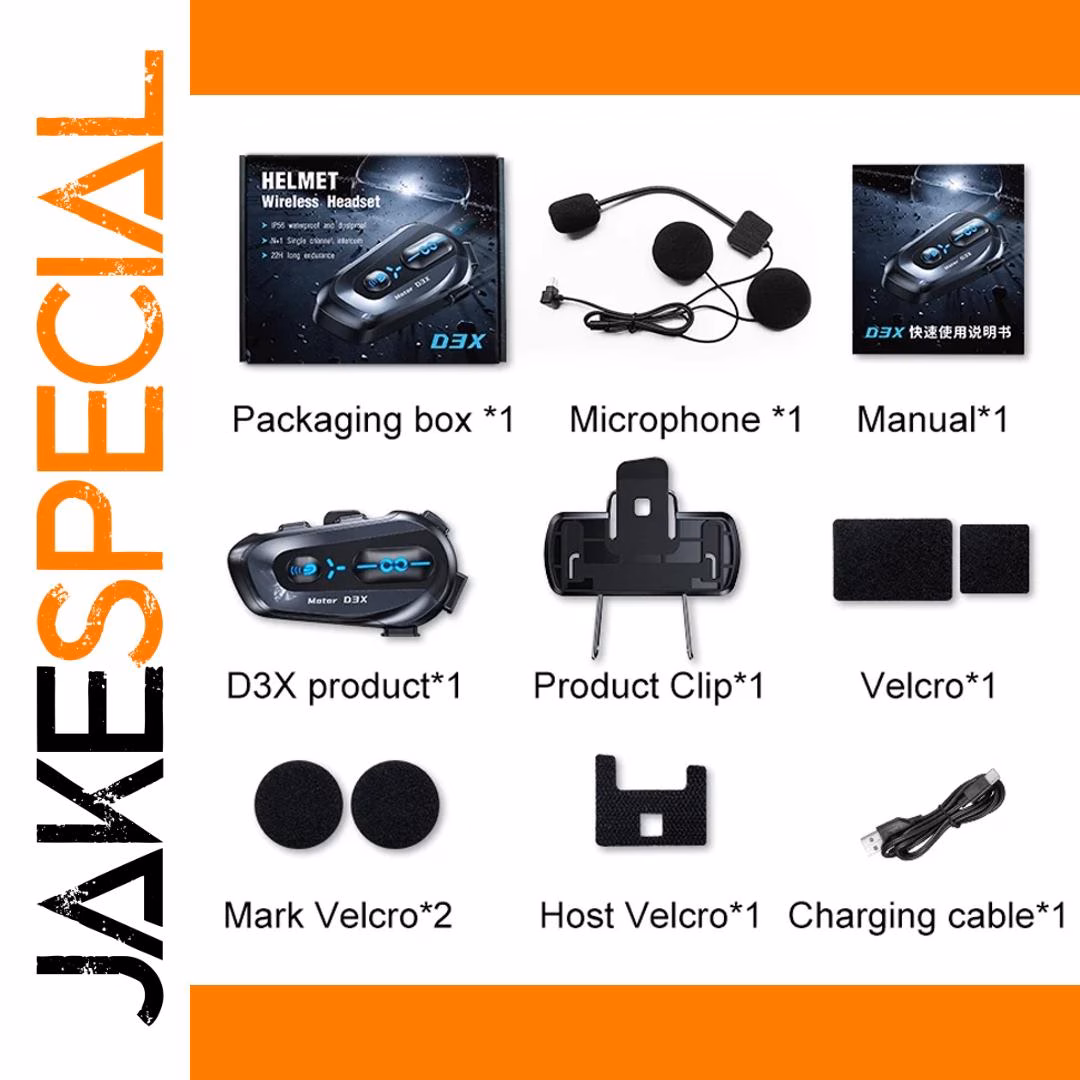 D3X Bluetooth Headset for Motorcycle Helmets - Image 6