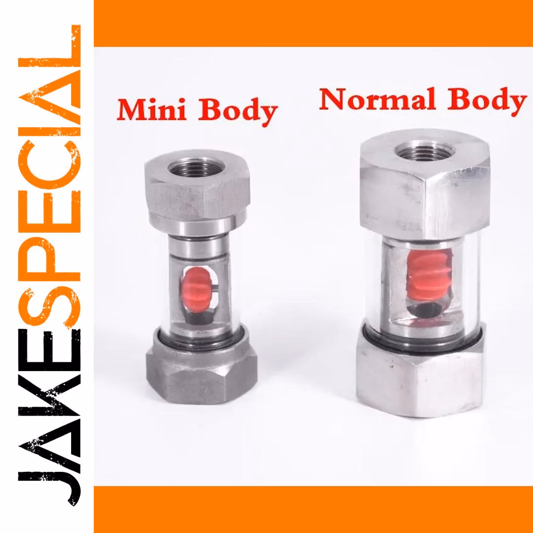 BSPT Female In-Line Flow Indicator Stainless Steel