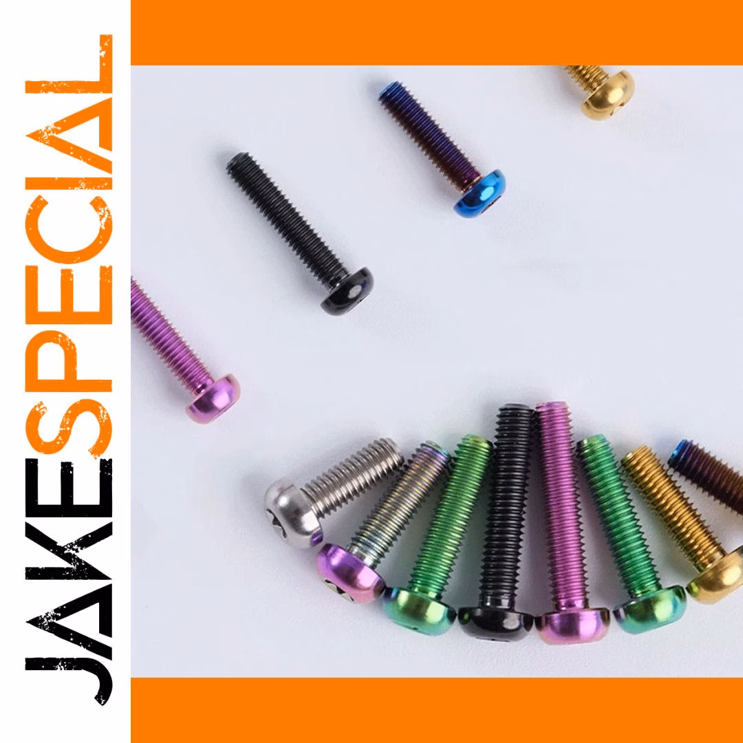 Vibrant Grade 5 Titanium Alloy Screws M3 6-15mm