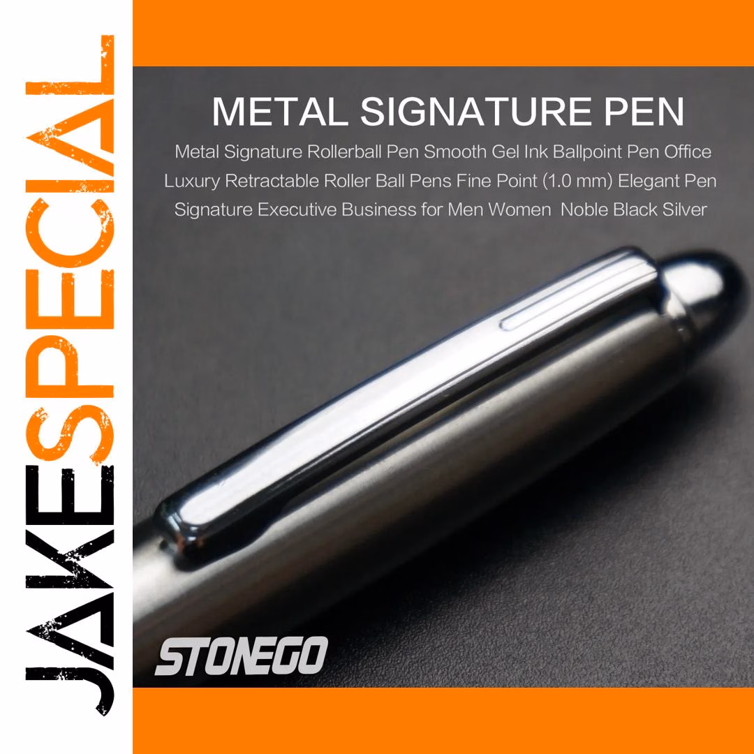 Retractable Stainless Steel Ballpoint Pen - Image 3