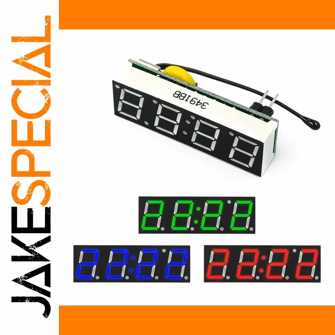 3-in-1 LED Clock Module with Temp and Voltage