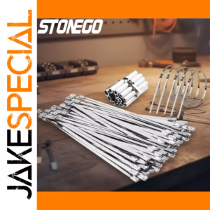 100PCS Stainless Steel Cable Ties 300mm Long