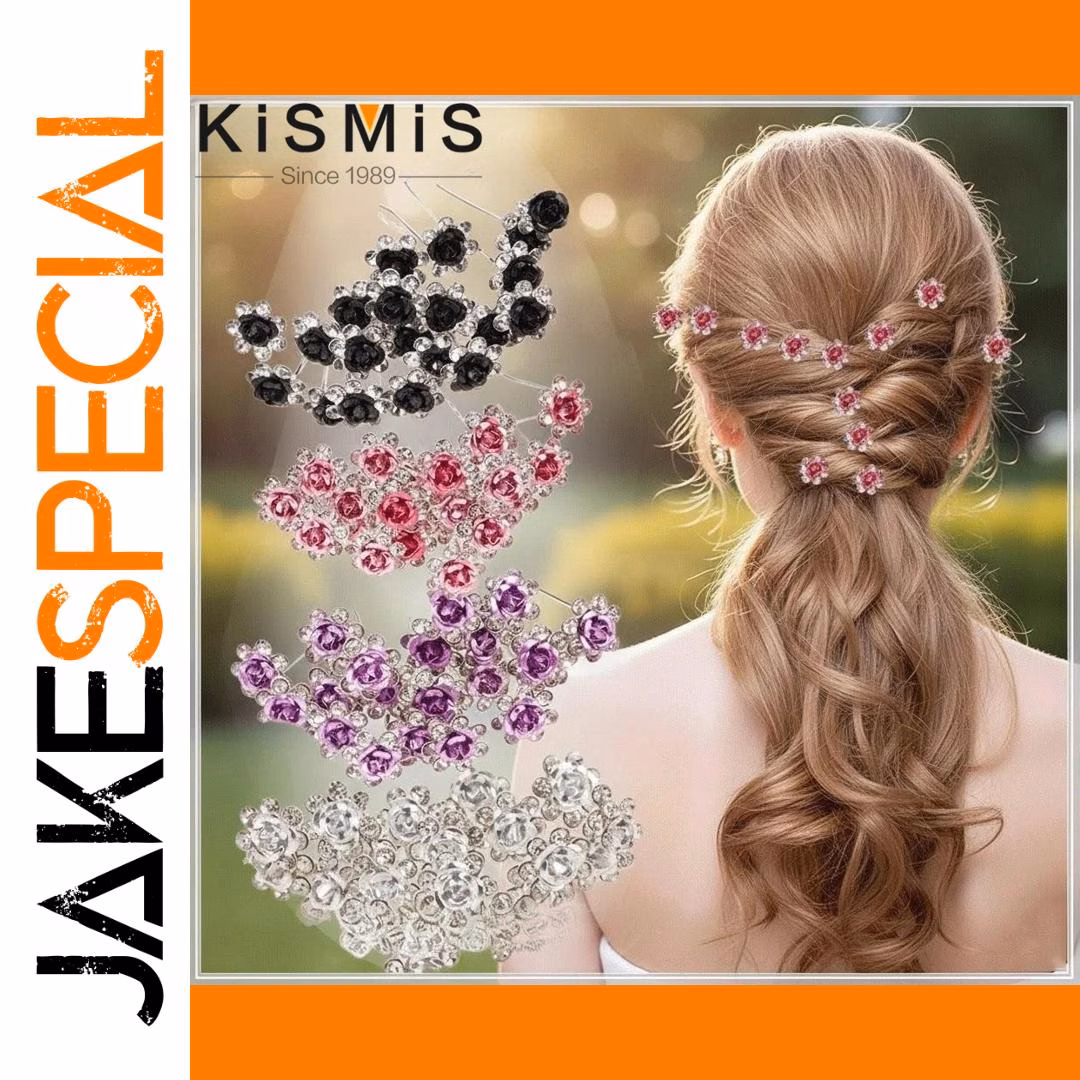 10PCS Floral Hair Clips Set in Vibrant Colors